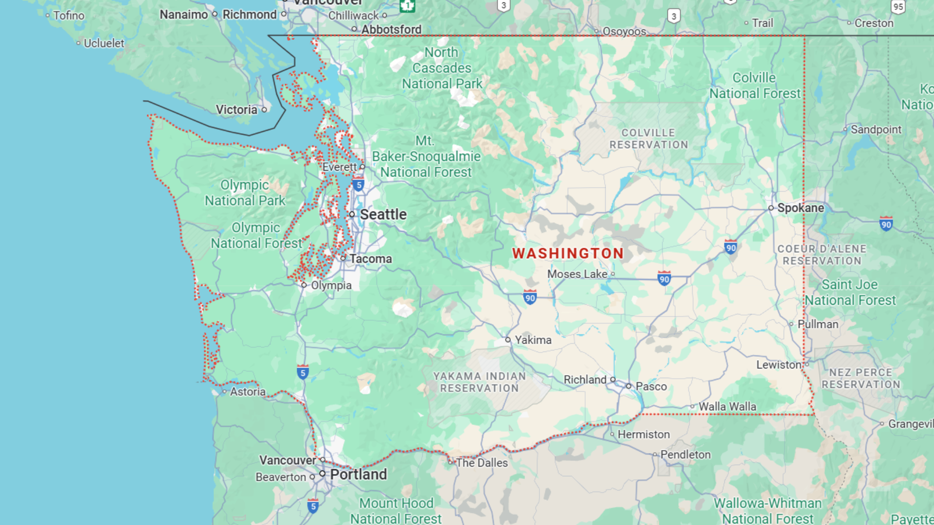 Neighborhood service area map